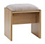 Lima Oak effect Ready assembled Dressing table stool