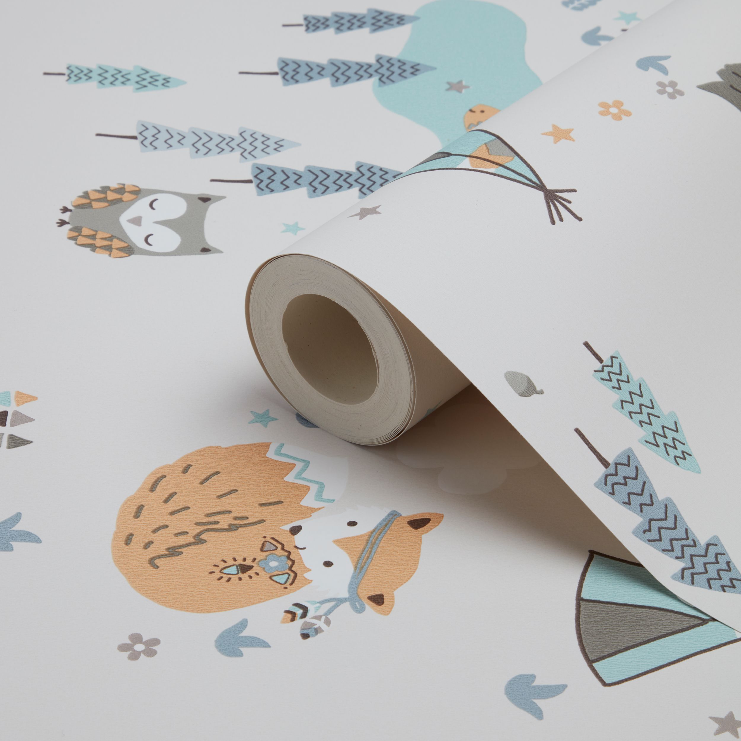 Limae Multicolour Cartoon woodland Smooth Wallpaper DIY at B&Q