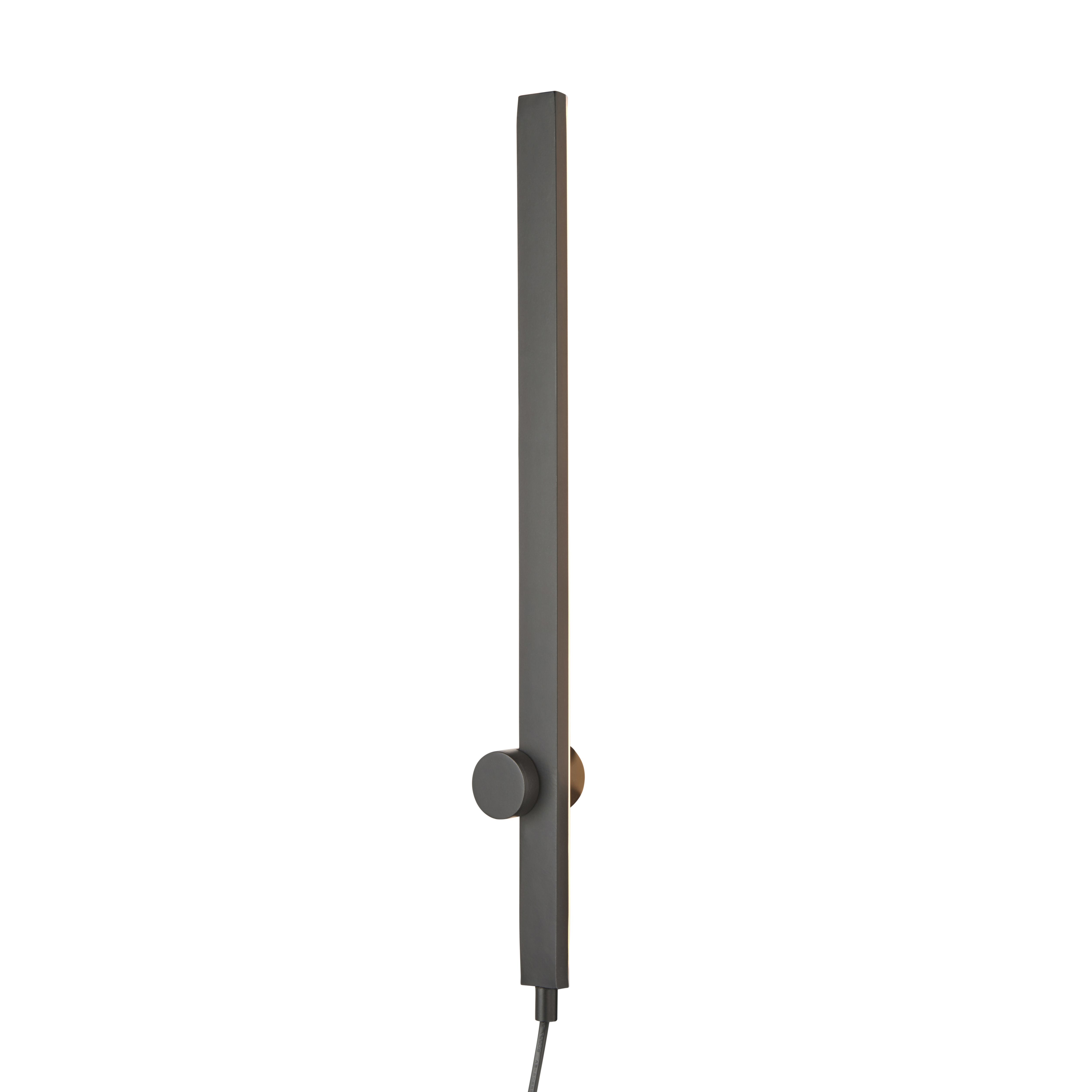 Line Black Plug-in LED Wall light