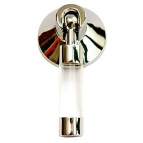 Linea Chrome effect Clear Cabinet Pull handle