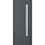 Linear 5 panel Frosted Double glazed Modern Pre-painted Anthracite Timber LH & RH External Front door, (H)2032mm (W)813mm