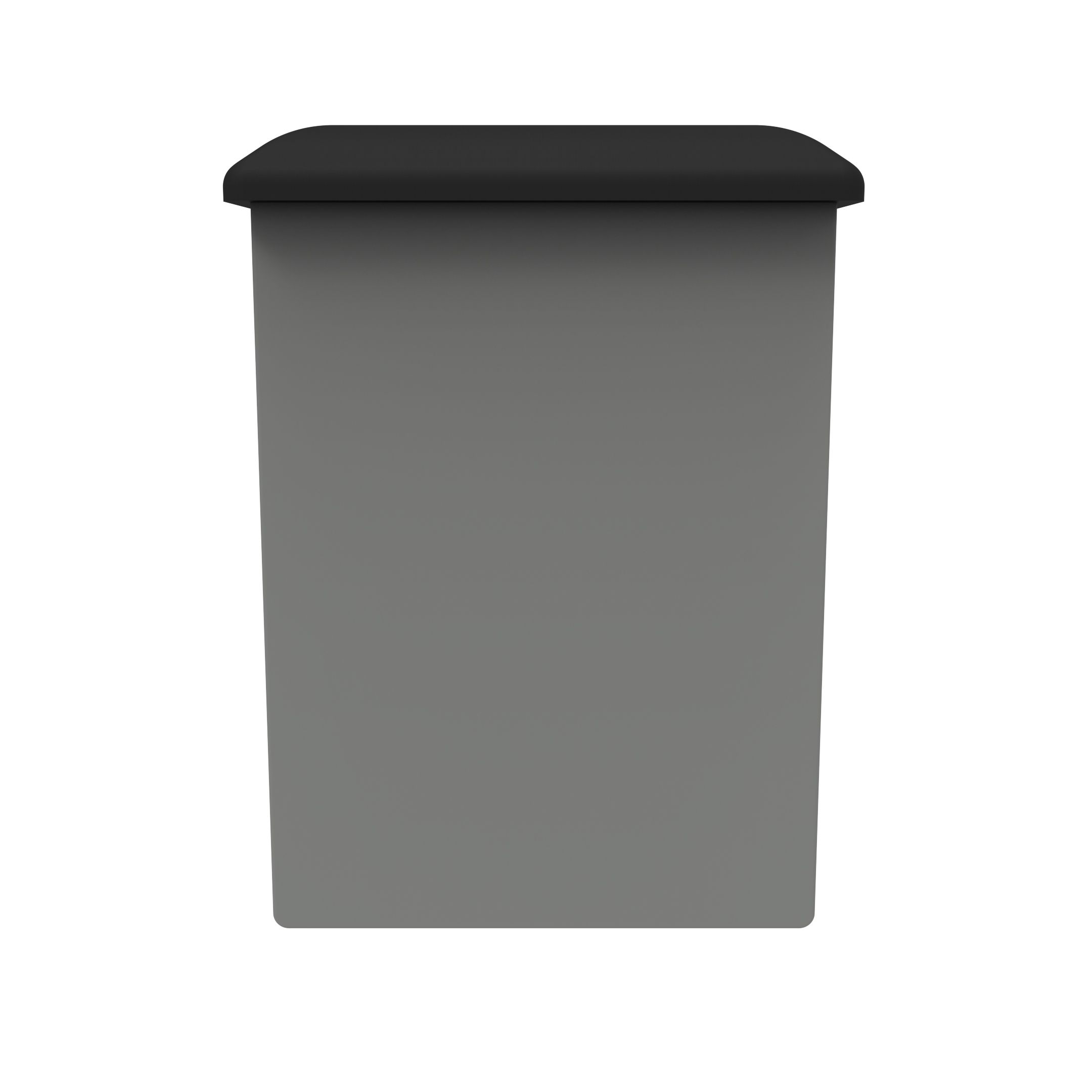 Linear Ready assembled Matt Dark grey Padded Dressing table stool