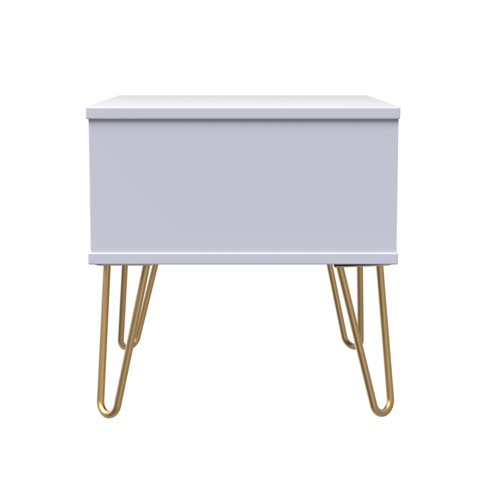 Linear Ready assembled Matt duck egg & white 1 Drawer Small Side table (H)410mm (W)450mm (D)395mm