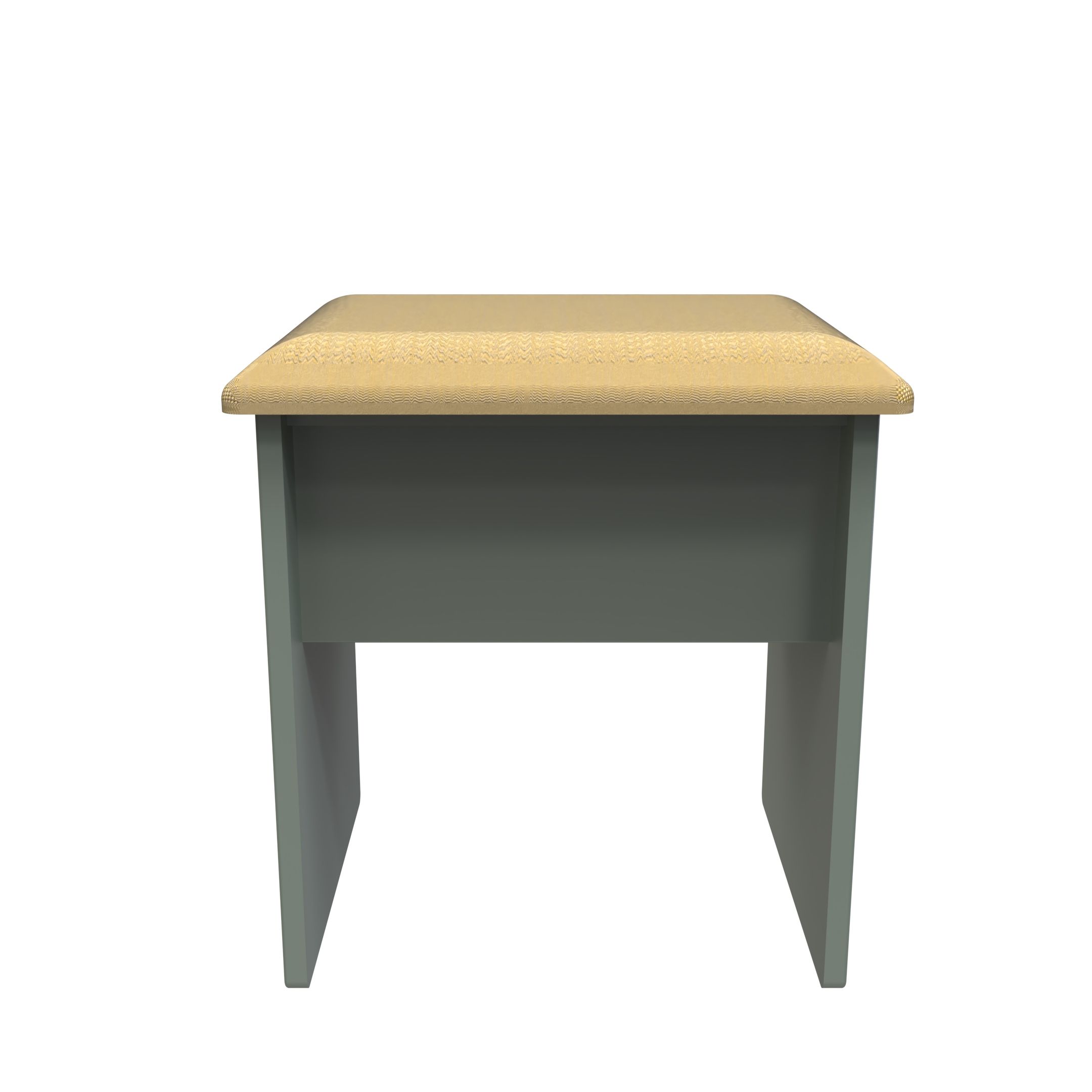 Linear Ready assembled Matt Green Padded Dressing table stool