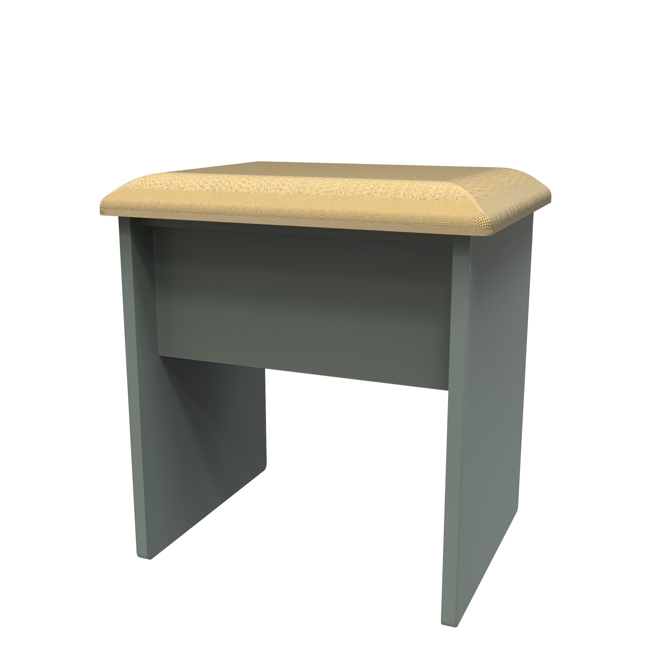 Linear Ready assembled Matt Green Padded Dressing table stool