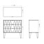 Linear Ready assembled Matt green & white 3 Drawer Chest of drawers (H)695mm (W)765mm (D)415mm