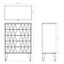 Linear Ready assembled Matt green & white 5 Drawer Chest of drawers (H)1075mm (W)765mm (D)415mm