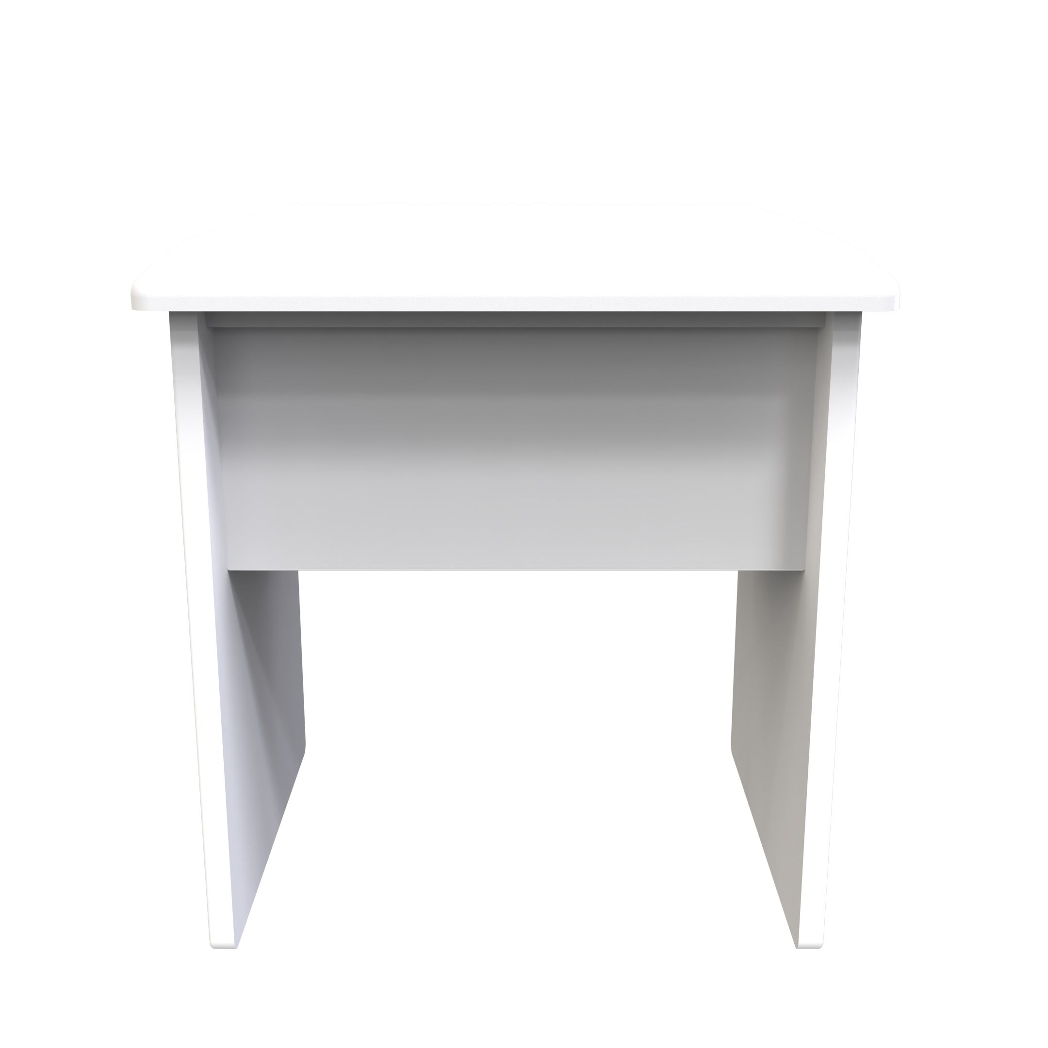 Linear Ready assembled Matt White Padded Dressing table stool