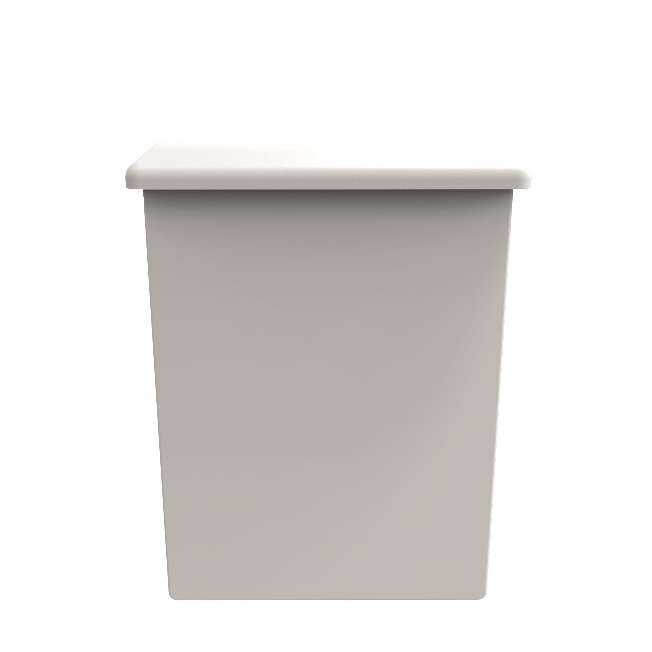 Linear Ready assembled Matt White Padded Dressing table stool