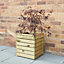 Linear Wooden Rectangular Planter 40cm