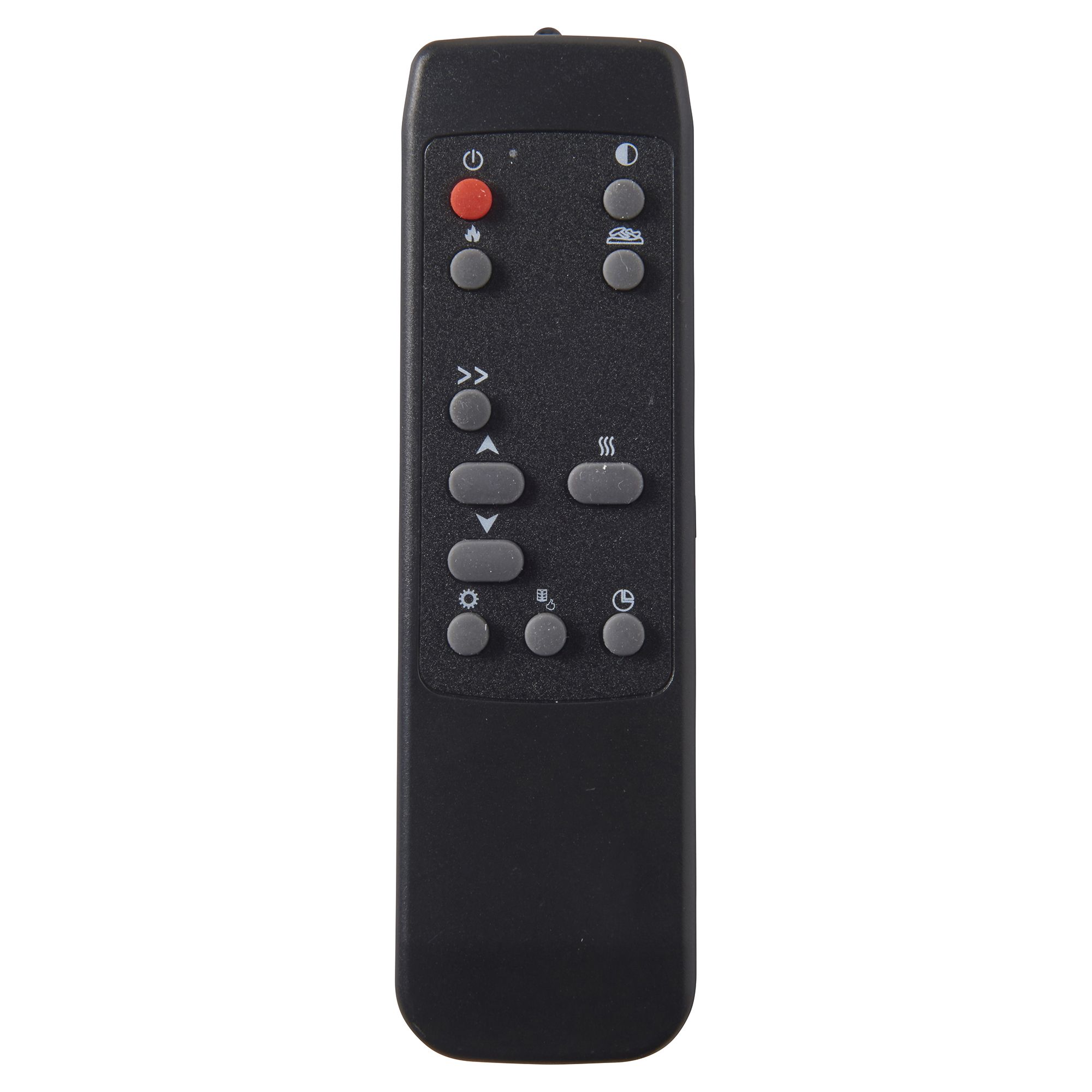 Lingga 1.9kW Black Glass effect Wall-mounted Fire (H)460mm (W)655mm (D)135mm
