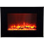 Lingga Contemporary 1.9kW Black Glass effect Electric Fire