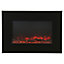 Lingga Contemporary 1.9kW Black Glass effect Electric Fire