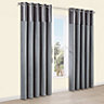 Linnet Concrete Panelled Lined Eyelet Curtains (W)117cm (L)137cm, Pair