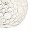 Lisel Acrylic bead detail Acrylic & steel Clear Chrome effect LED Ceiling light