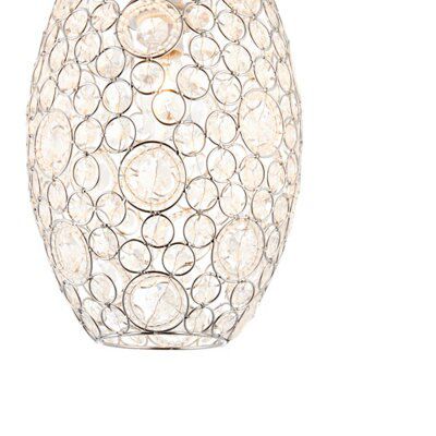 Lisel Chrome effect Acrylic bead detail Lamp shade (D)21cm