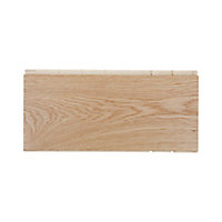 Liskamm Natural Gloss Oak effect Real wood top layer Flooring Sample, (W)130mm