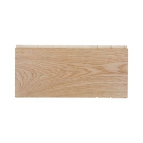Liskamm Natural Gloss Oak effect Real wood top layer Flooring Sample, (W)130mm
