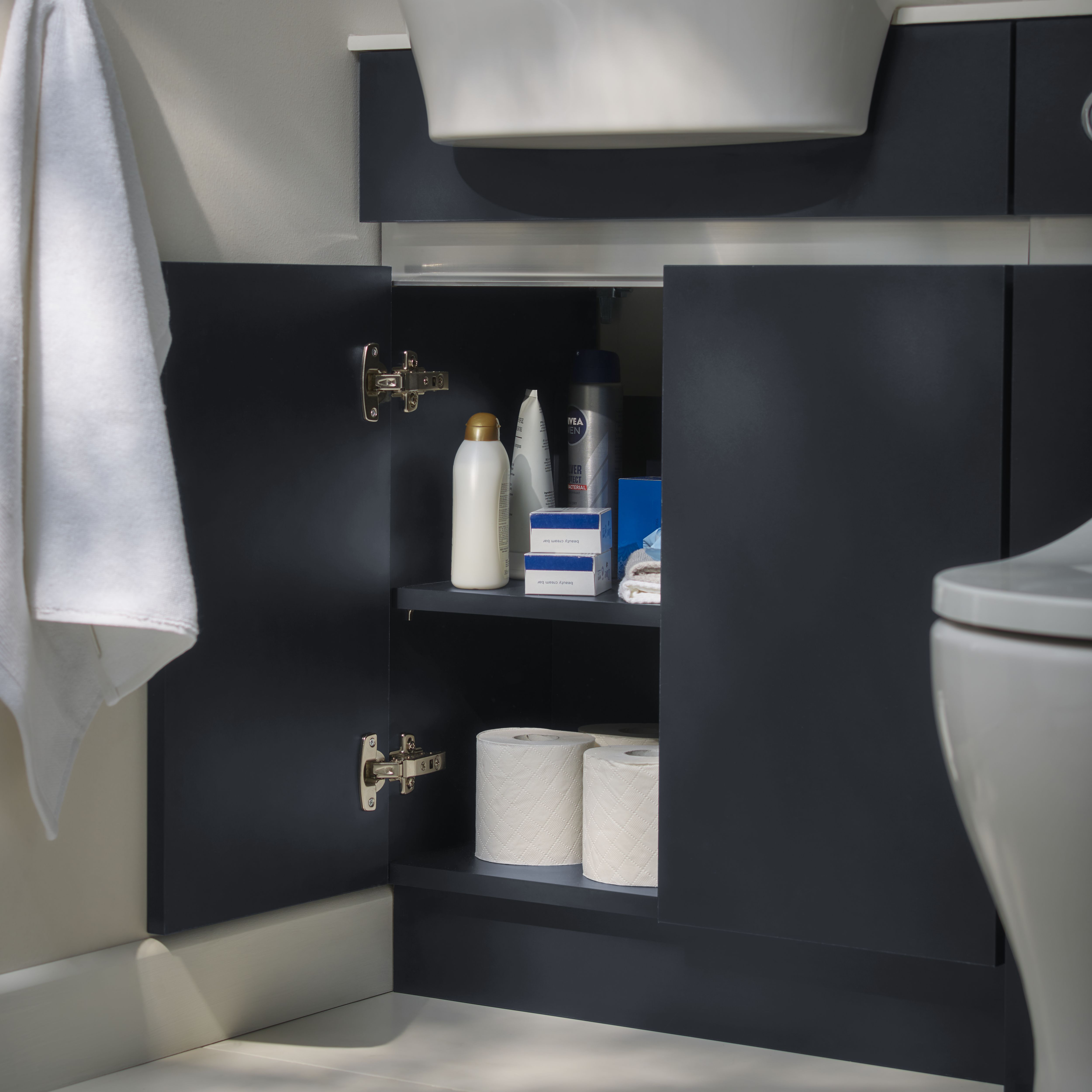 Lismore Matt Blue Rectangular Plinth (L)2400mm