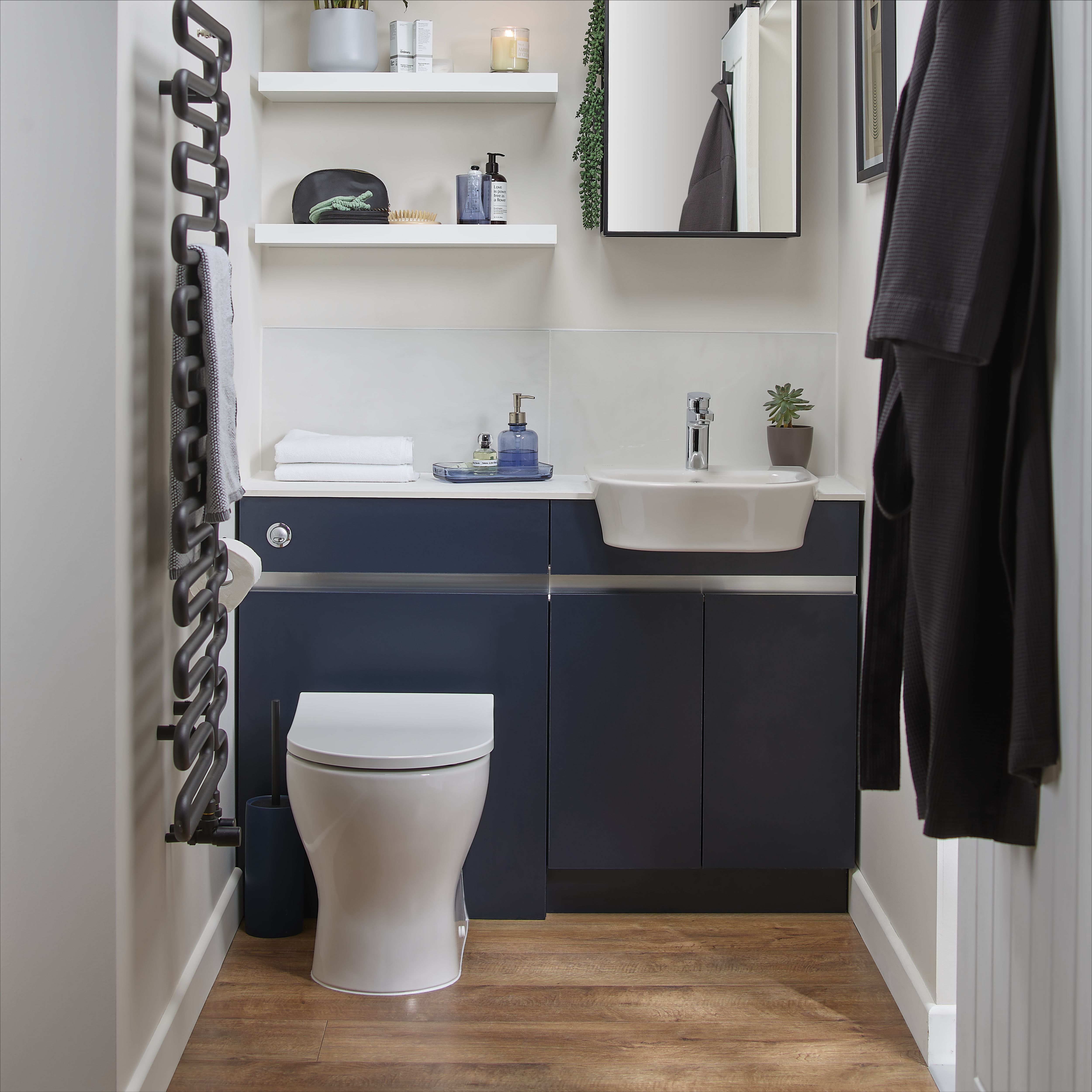 Lismore Matt Blue Rectangular Plinth (L)2400mm