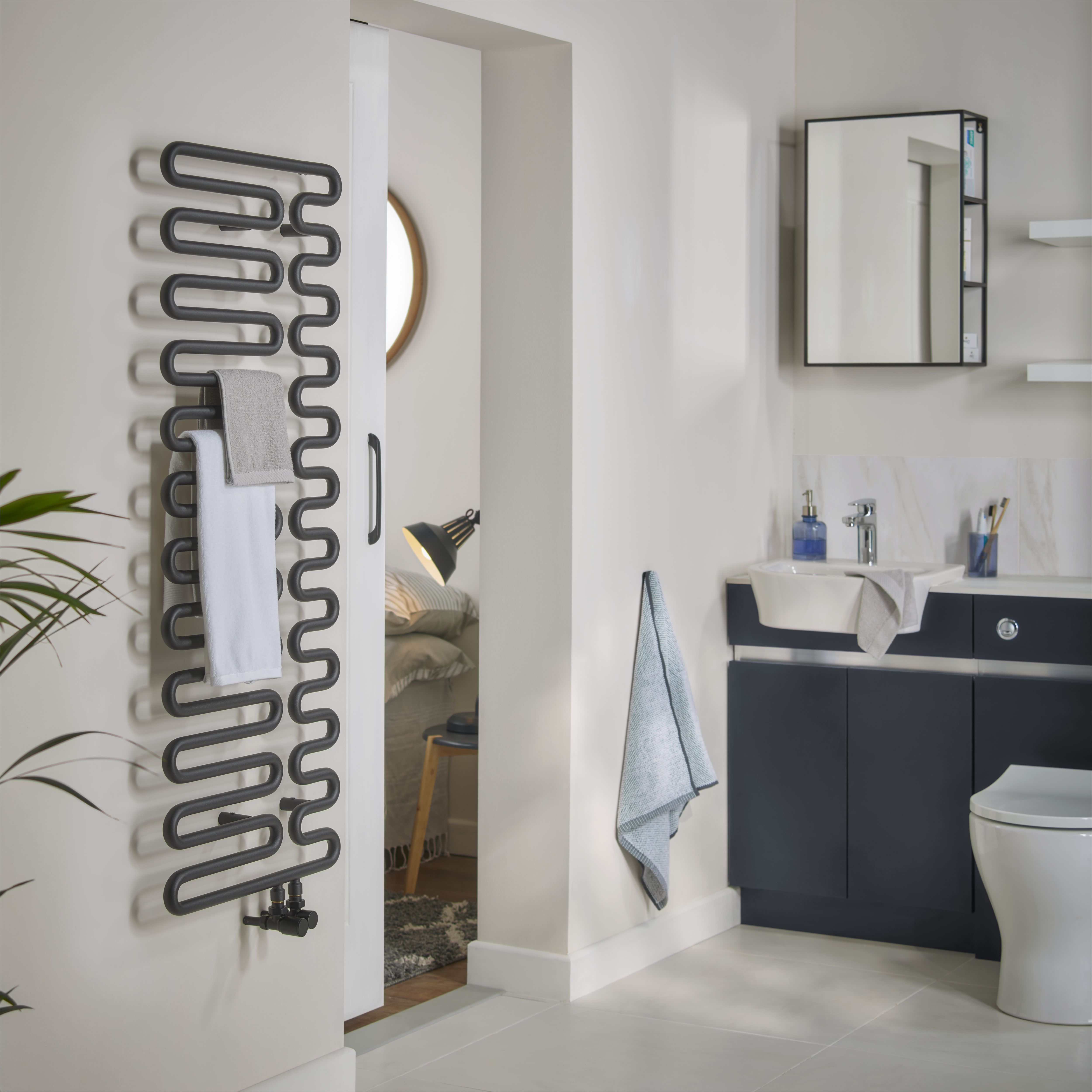 Lismore Matt Blue Rectangular Plinth (L)2400mm