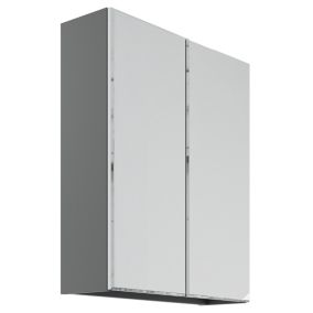 Lismore Matt Dust grey Wall-mounted Double Bathroom Cabinet (H) 720mm (W) 600mm
