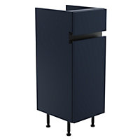 Lismore Matt Indigo blue Freestanding Single Bathroom Cabinet (H) 820mm (W) 300mm
