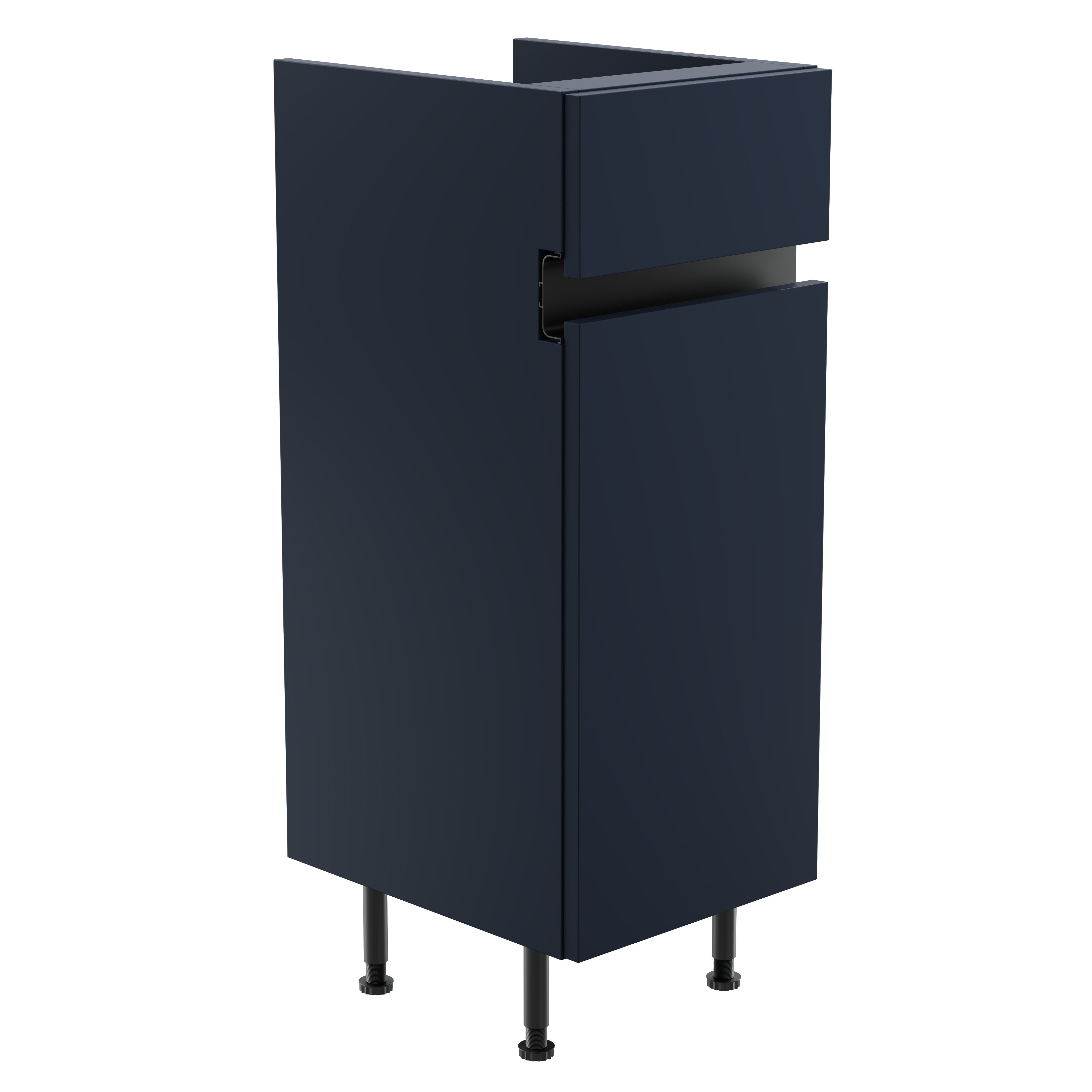 Lismore Matt Indigo blue Freestanding Single Bathroom Cabinet (H) 820mm ...