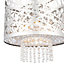 Lisotta Brushed Acrylic & steel Chrome effect 3 Lamp LED Ceiling light