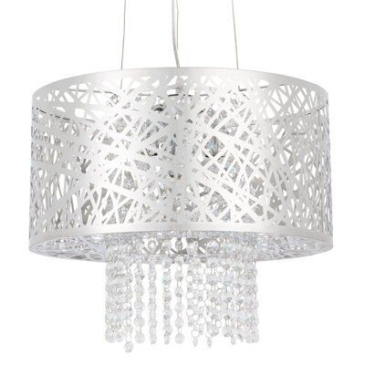 Lisotta Pendant Chrome effect 4 Lamp Pendant ceiling light, (Dia)400mm