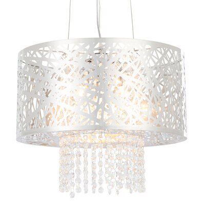 Lisotta Pendant Chrome effect 4 Lamp Pendant ceiling light, (Dia)400mm