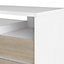 Liten Matt white & oak effect Painted 3 Drawer Desk (H)764mm (W)1200mm (D)561mm