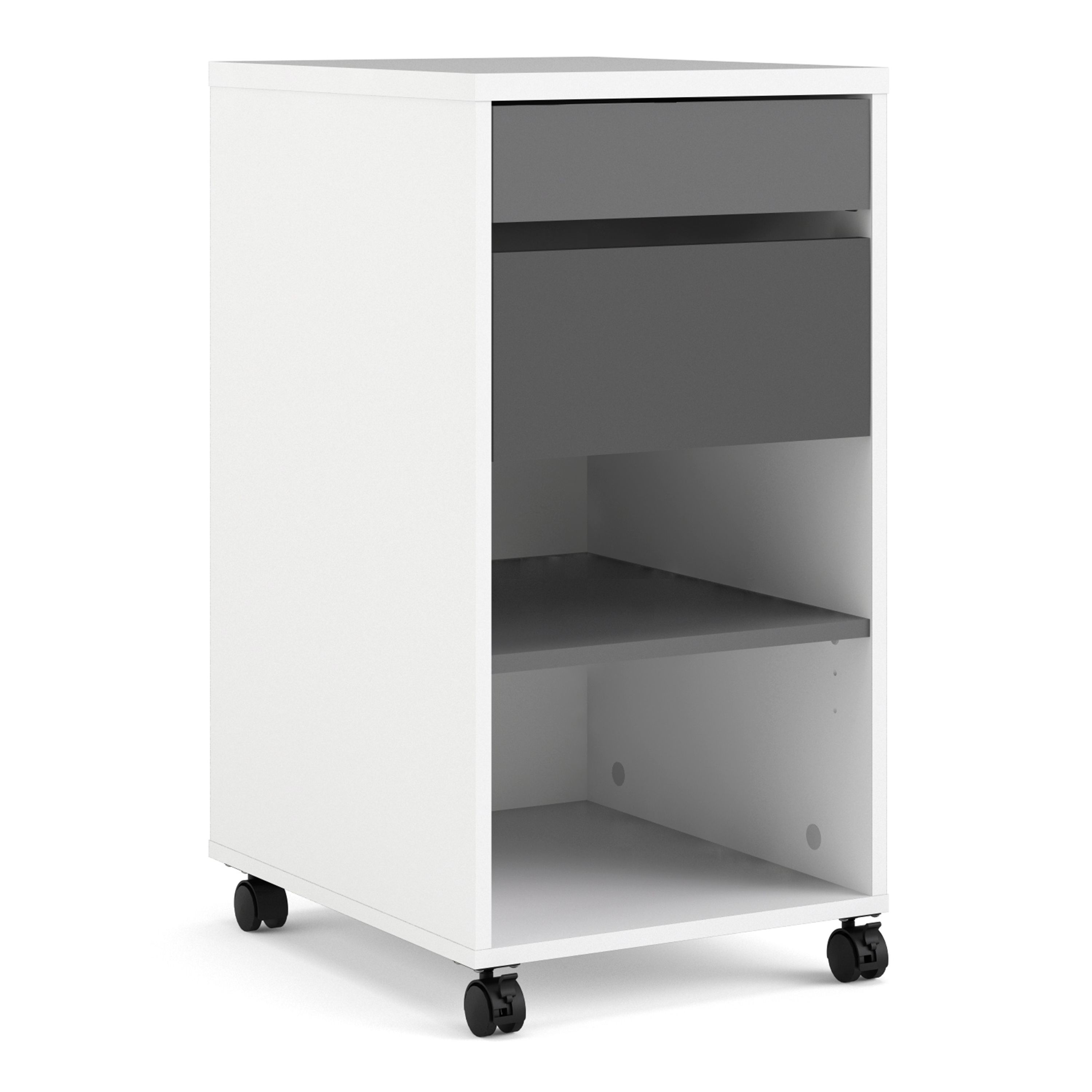 Liten White & Grey 2 drawer unit