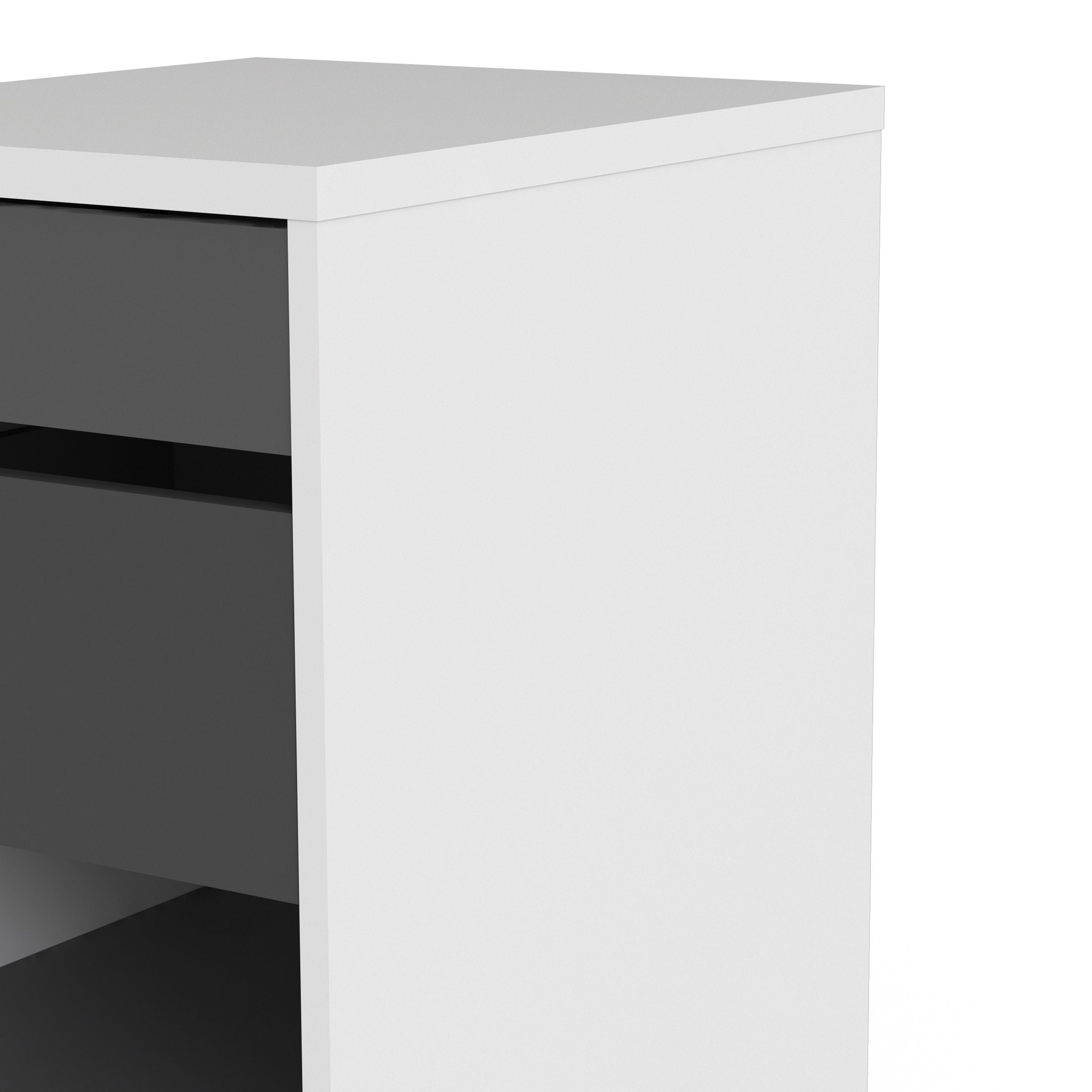 Liten White & Grey 2 drawer unit