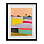Live colourfully Multicolour Framed print (H)530mm (W)430mm