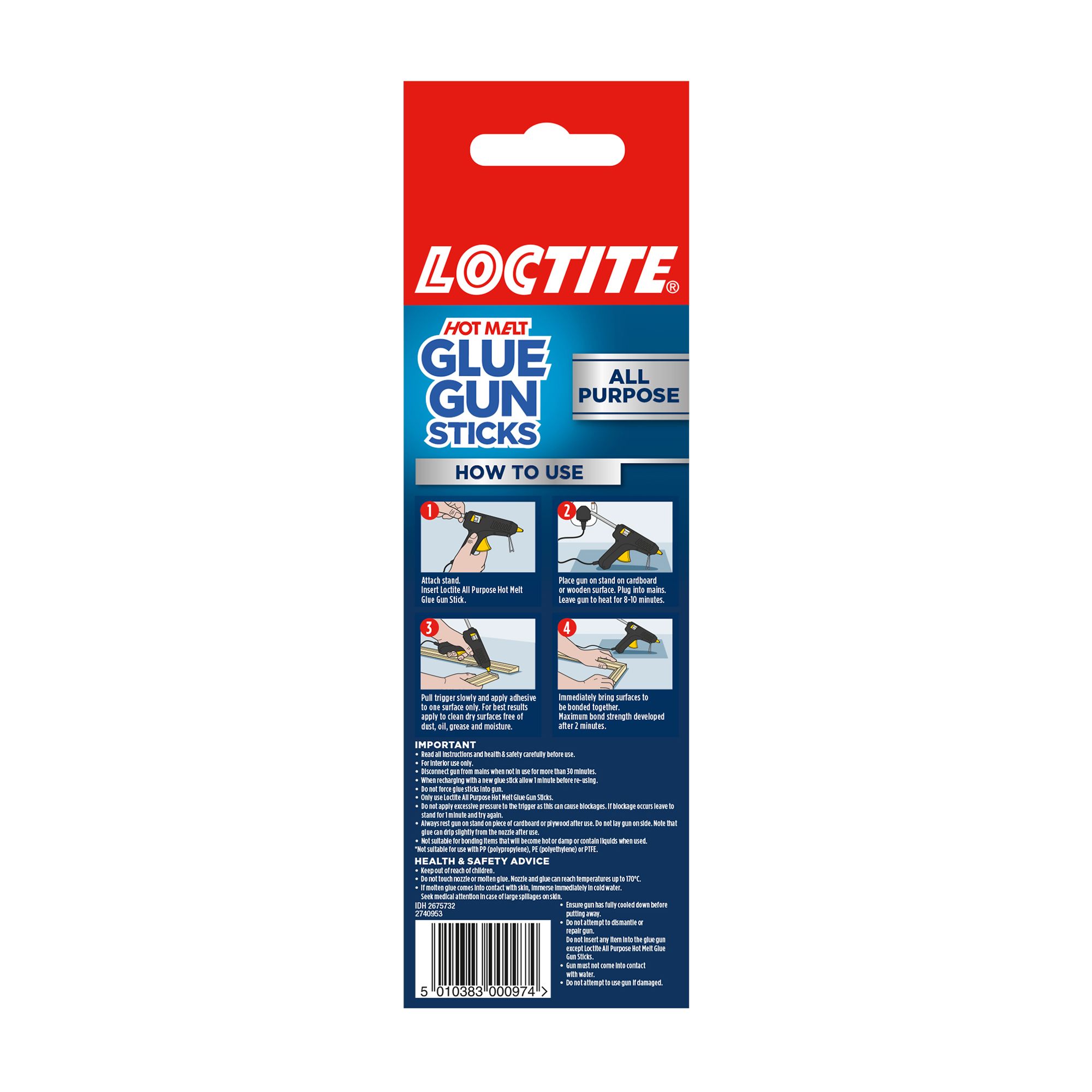 Loctite Hot Melt Refill Glue stick (Dia)110mm, Pack of 6