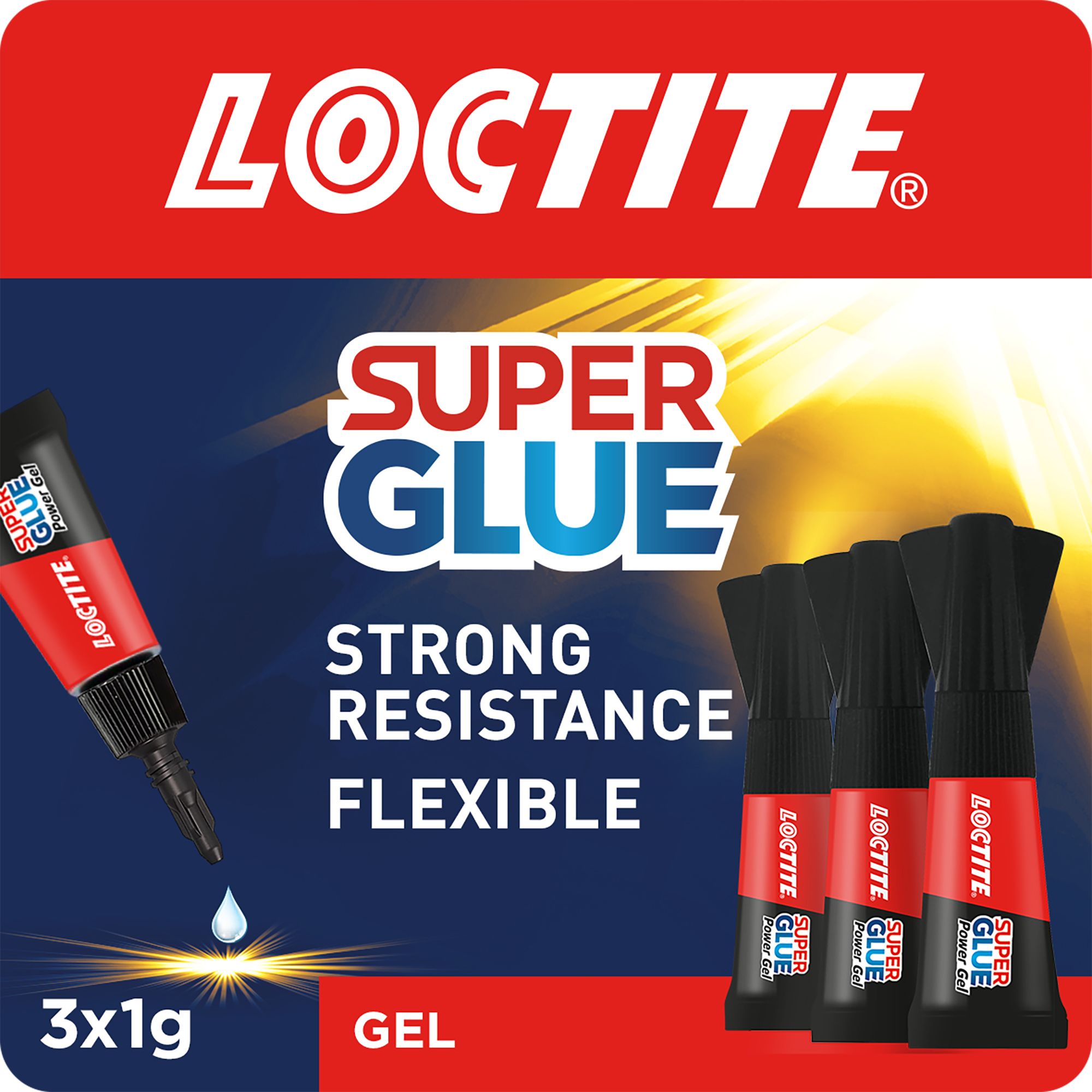Loctite Power Gel Mini Trio Superglue 1g, Pack of 3