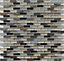 Lodi Beige Glass Mosaic tile, (L)286mm (W)286mm