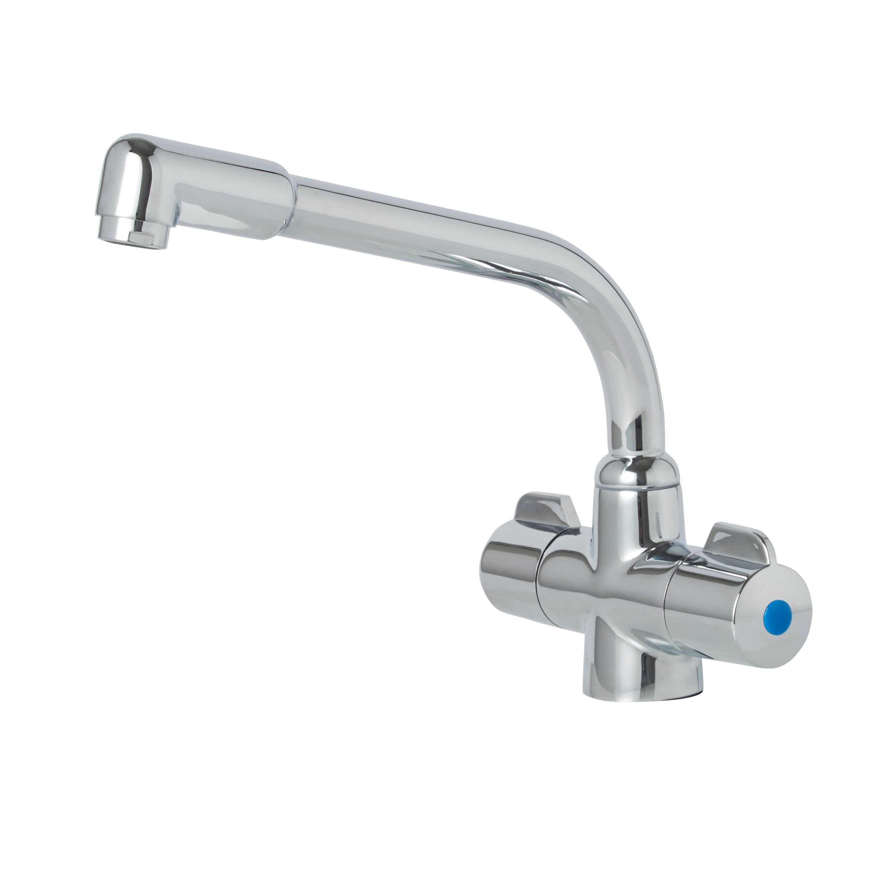 Lofoi Chrome Effect Kitchen Monobloc Tap DIY At B Q   Lofoi Chrome Effect Kitchen Monobloc Tap~3663602930556 01bq