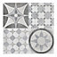 Lofthouse Grey Matt Patchwork Ceramic Wall & floor Tile Sample