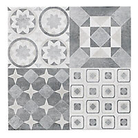 Lofthouse Grey Matt Patchwork Stone effect Ceramic Wall & floor Tile, Pack of 9, (L)331mm (W)331mm