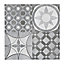 Lofthouse Grey Matt Stone effect Patchwork Ceramic Indoor Floor Tile, Pack of 11, (L)300mm (W)300mm