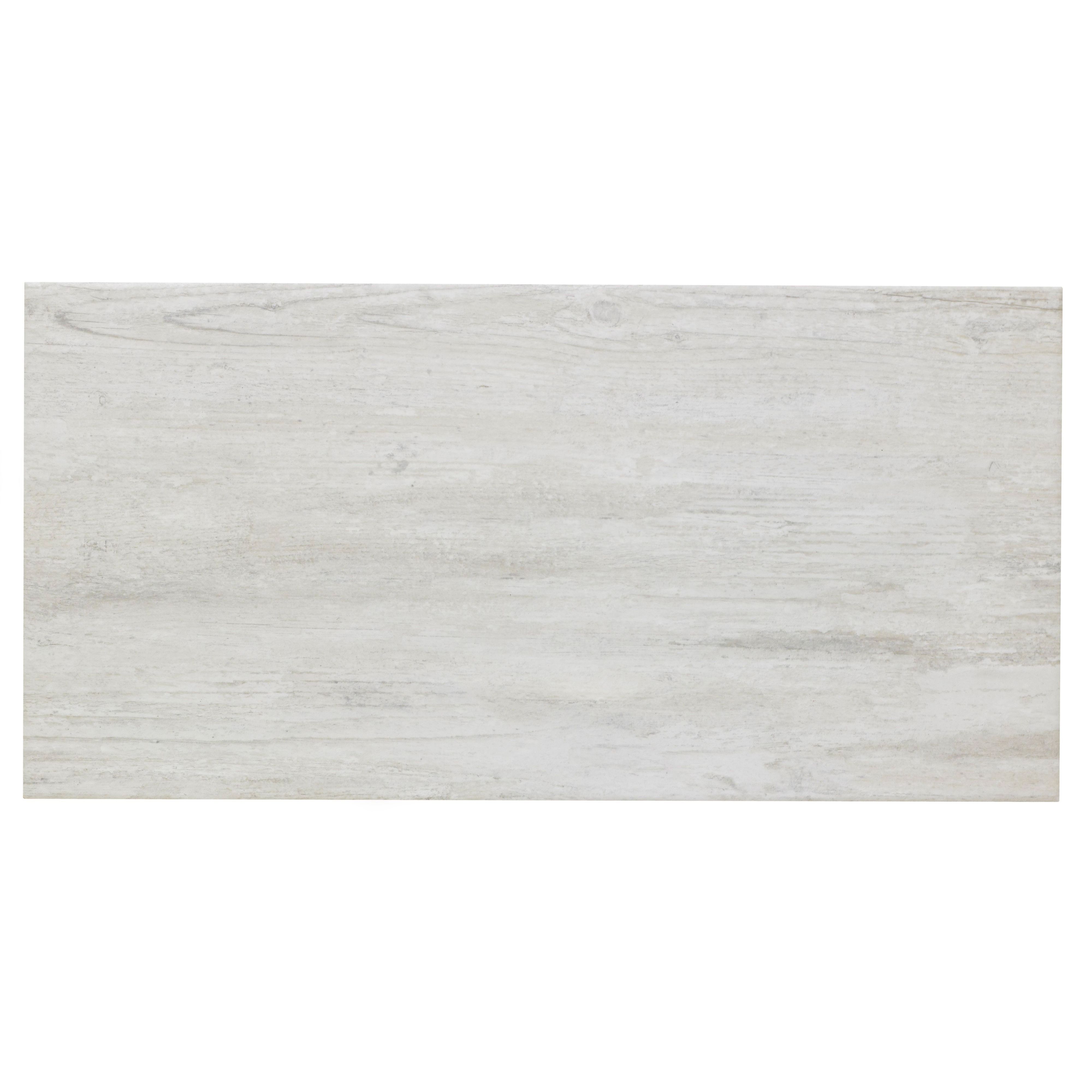 Lofthouse Wood Frost Matt Wood effect Ceramic Indoor Wall & floor Tile, Pack of 6, (L)600mm (W)300mm