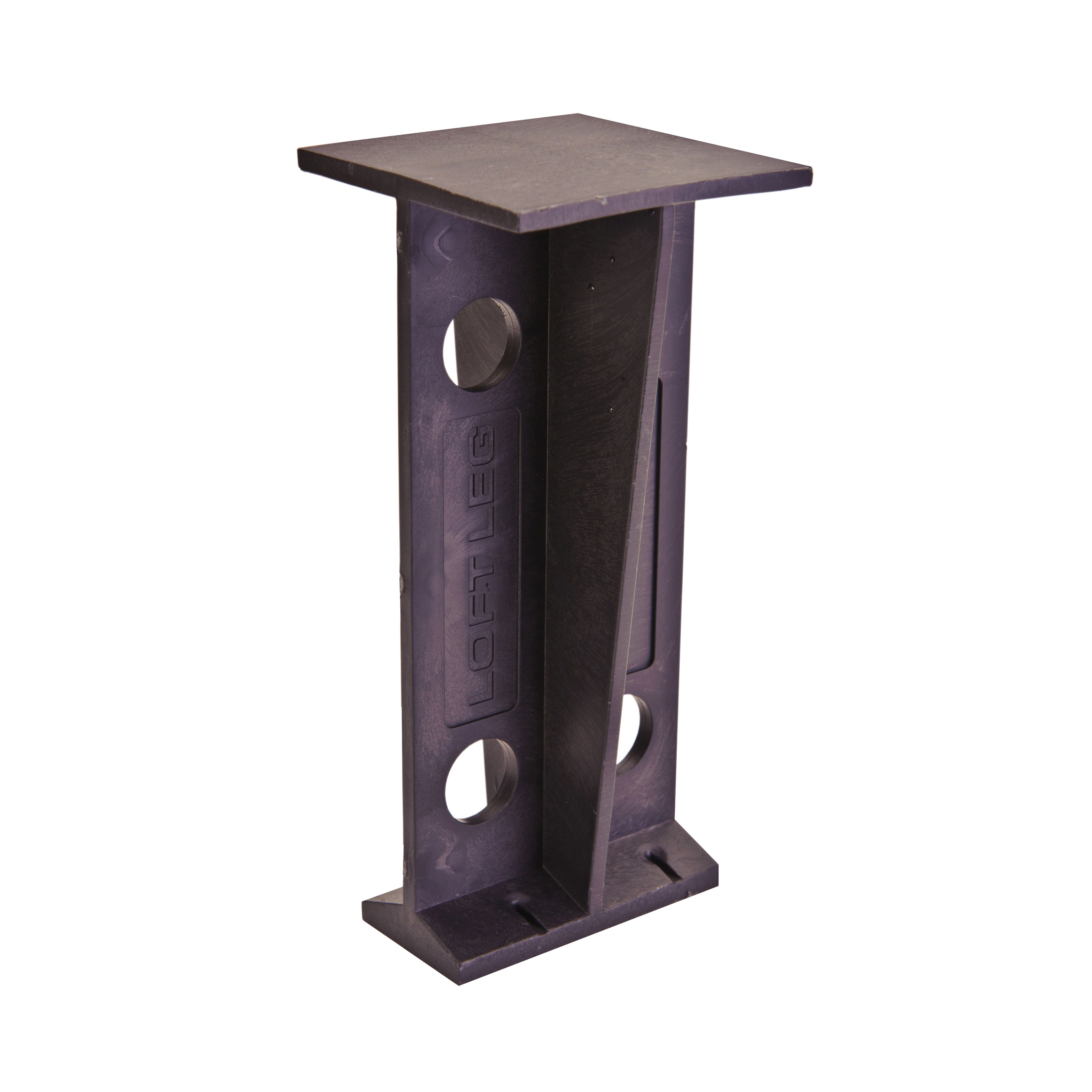 Loftleg Black Loft storage stilt (H) 17.5cm x (W) 7.6cm, Pack of 12