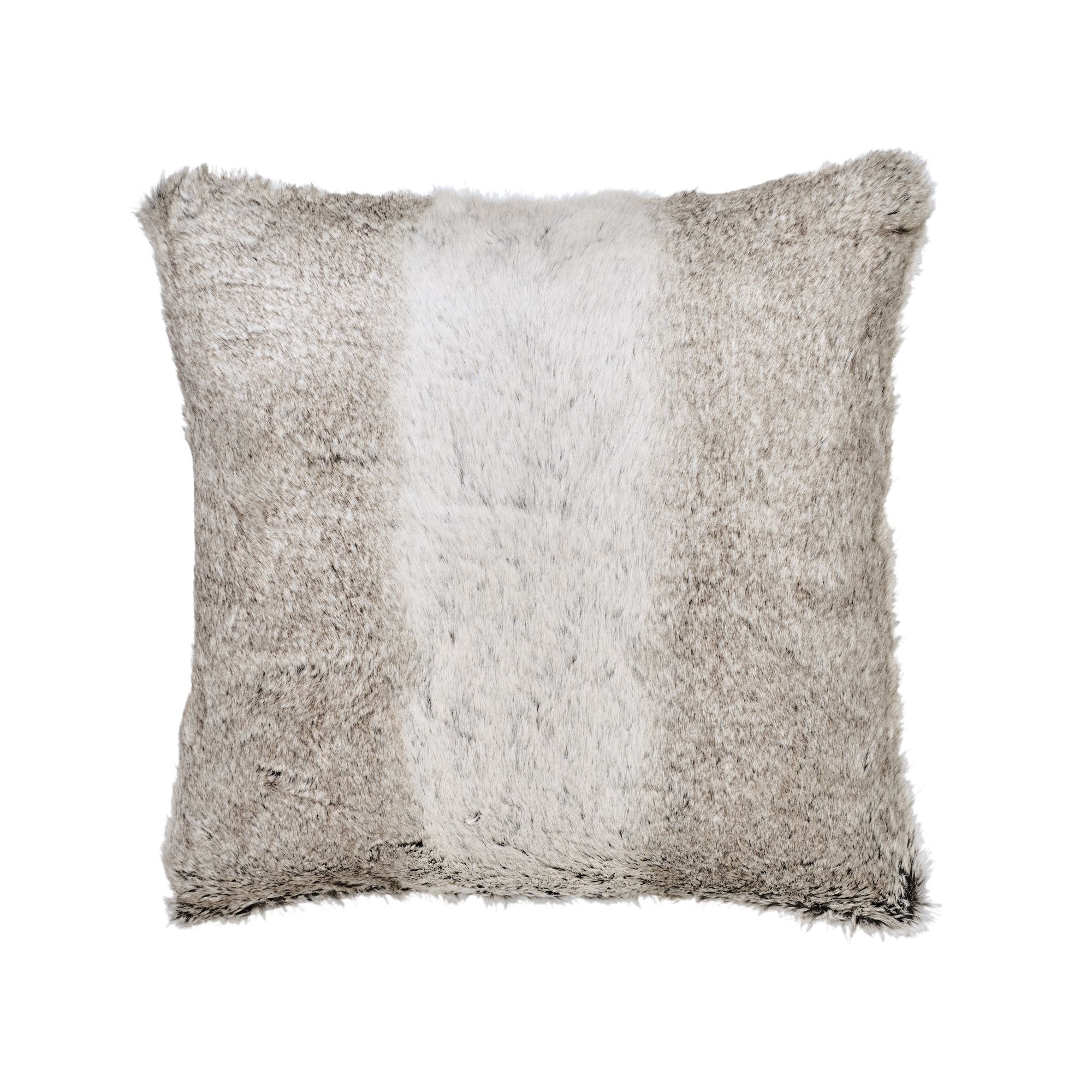 Lolite Grey Faux fur effect Indoor Cushion, (L)45cm x (W)45cm