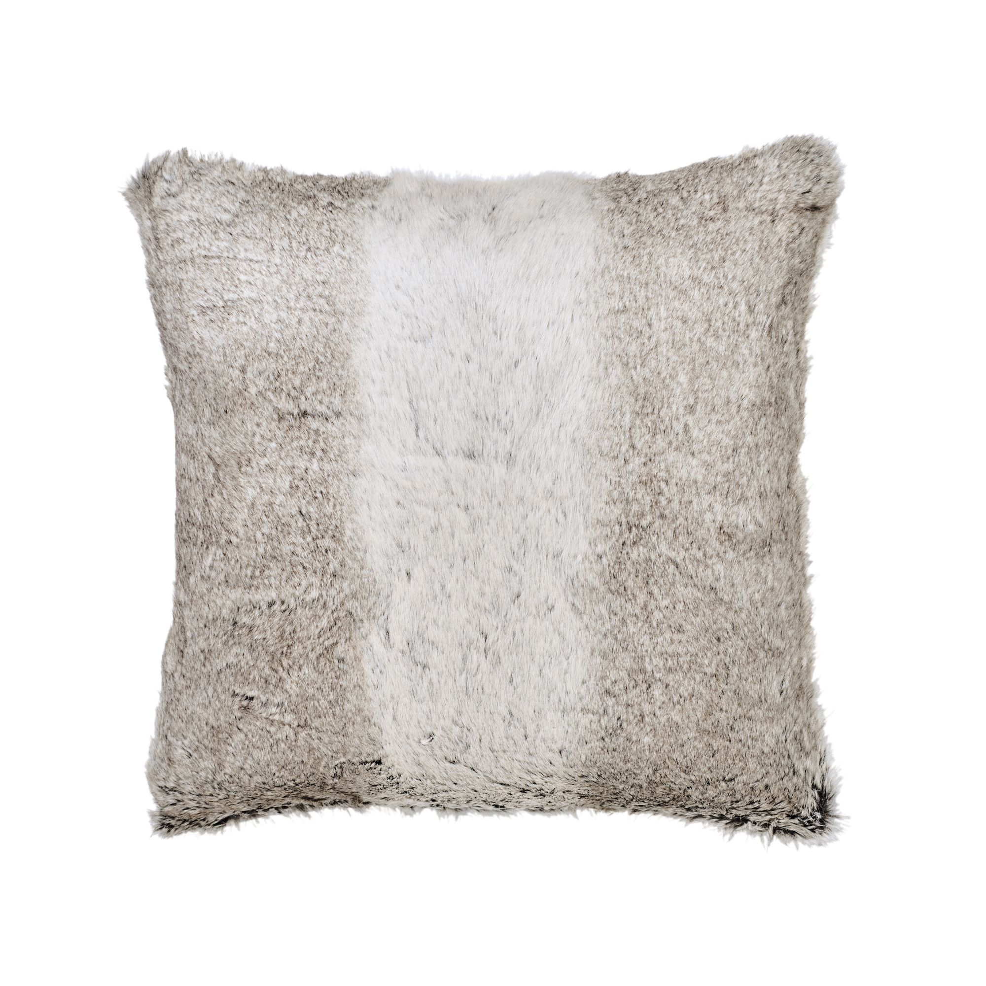 Lolite Grey Faux fur Indoor Cushion (L)45cm x (W)45cm