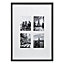 London Black & white Framed print (H)440mm (W)540mm