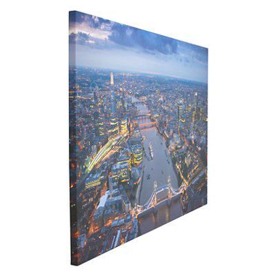 London Multicolour Canvas art (H)700mm (W)1000mm
