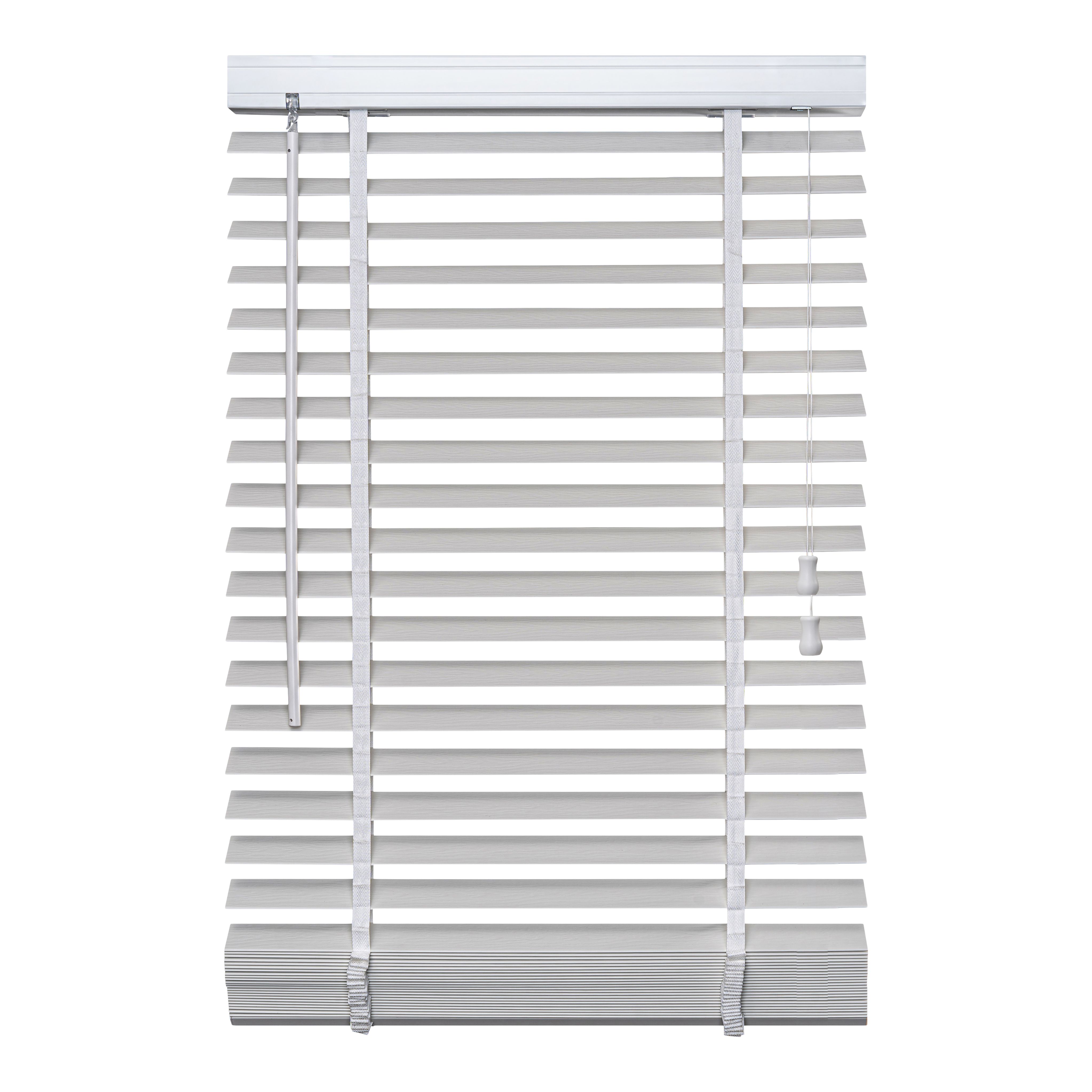 Lone White Woodgrain effect PVC Venetian Blind (W)60cm (L)180cm