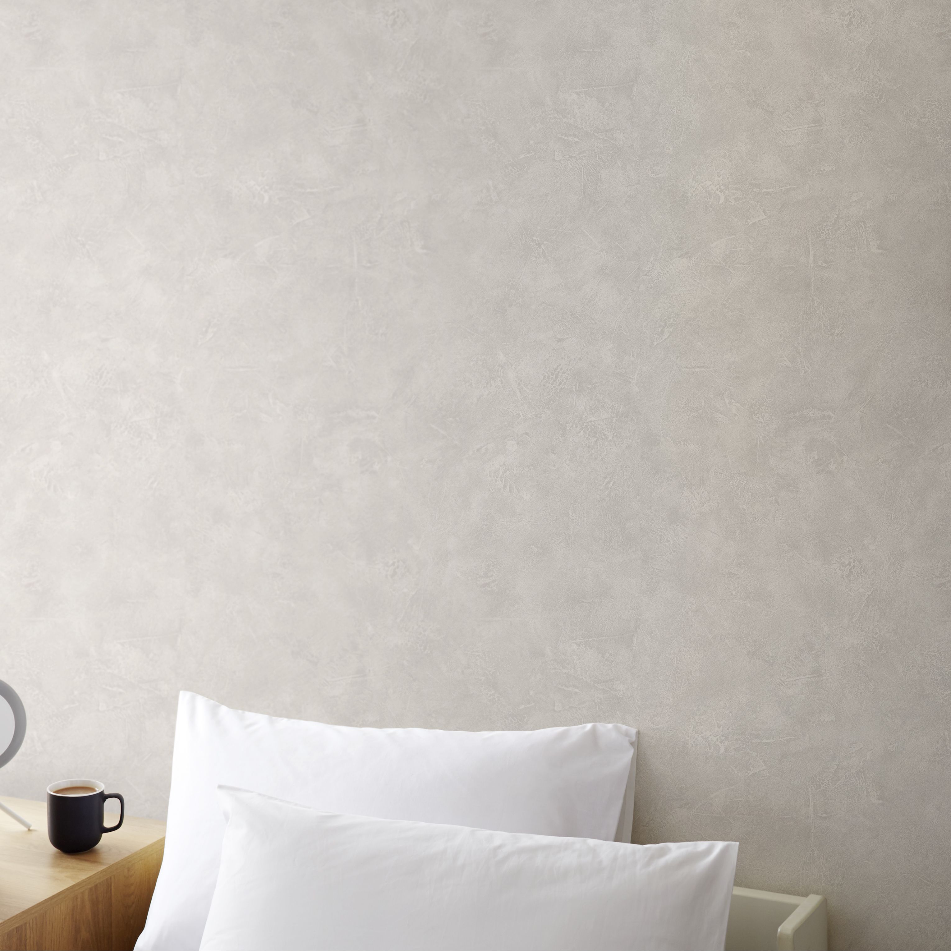 Lonrai Taupe Plaster effect Textured Wallpaper Sample